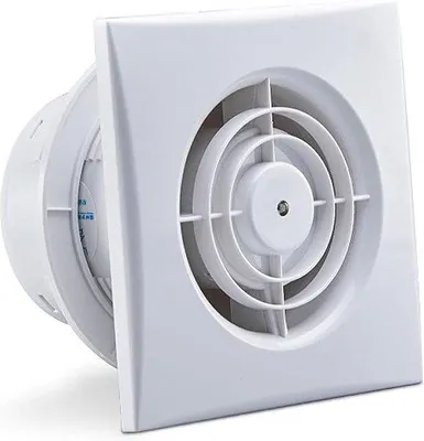 Immagine prodotto di Ventilatore di scarico da 12 W e 100 mm con valvola di non ritorno - Montaggio a parete e su finestra - Per cucina, bagno, serra, garage.