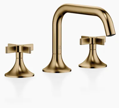 Immagine prodotto di Dornbracht VAIA Mélangeur de lavabo à trois trous avec vidage, poignée croisillon, saillie 165mm, 20705809-39, 20705809-39
