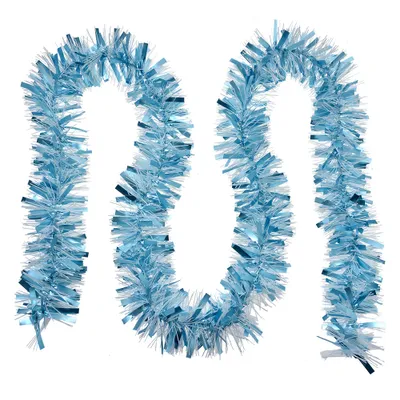 Produktbild von Clayre & Eef Weihnachtsgirlande 200 cm Blau Kunststoff
