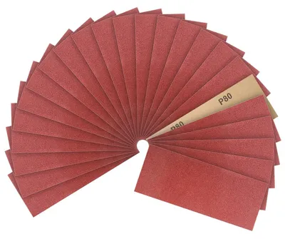 Produktbild von Schleifpapier Set 24 Stück Körnung 80 23 x 9 cm für Grob- und Feinschliff