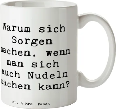 Produktbild von Mr. & Mrs. Panda Tasse Spruch Gelassenheit in Krisen - Weiß - Geschenk, Motivation, Entspannung, Dekotasse, Zitat, Teetasse, Stressbewältigung, Kaffeetasse, inspirierend