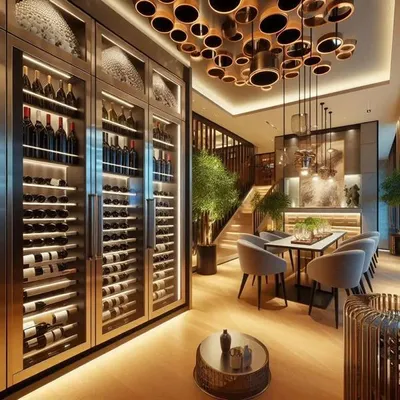 Image de Weinkühlschrank Weinarchiv Weinablage Weinschrank Flaschenregal Weinmöbel