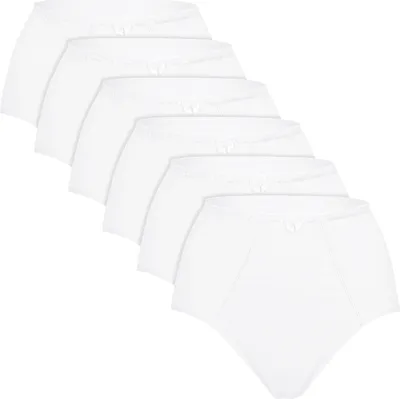 Produktbild von Celodoro Damen Taillenslip (6er Pack) Baumwoll-Slips Maxi Slips Weiss-40-42