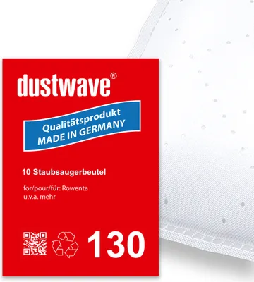 Produktbild von Sparpack - 10 Staubbeutel passend für Rowenta - RS 020 Dymbo Staubsauger - dustwave® Markenfilterbeutel /  Germany + inkl. Microfilter