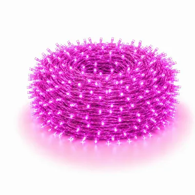 Produktbild von 30M 300LEDs 8 Modi Lichterkette Strom LED Weihnachten Lichterkette Transparente Kabel Zimmer Deko Licht Party Garten Weihnachtsbaum Beleuchtung, Rosa