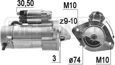 Produktbild von ERA 220094A Starter Anlasser 2kW für TOYOTA AVENSIS Kombi (T25) 12V
