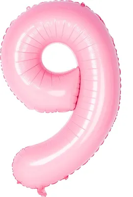 Produktbild von Oblique Unique Folien Luftballon mit Zahl 9 für Kinder Geburtstag Mädchen Jubiläum Party Deko Ballon rosa