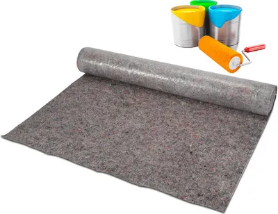 Image de Clanmacy Non-tissé de protection 1 x 50 m Non-tissé de protection peintre 220g/m² Non-tissé de protection antidérapant