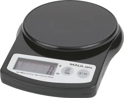Produktbild von MAUL Präzisionswaage MAULalpha 0,5 kg Batterie schwarz