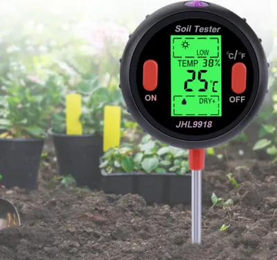 Obrázok produktu pre Pôdny tester s veľkou funkciou Elektronický digitálny displej Merač vlhkosti pôdy PH Teplota osvetlenia