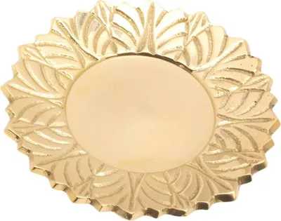 Produktbild von Sonnenteller Ø 8cm Messing Gold Glänzend Kerzenhalter Dekoteller Tischdeko