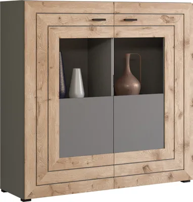 Produktbild von Highboard - Nox Eiche Nachbildung - Grau matt - B 120 cm - 2 Türen
