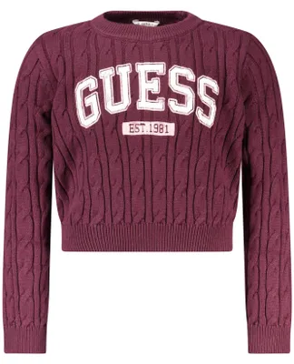 Image de Découvrez les pulls pour filles Lila avec motifs torsadés et col rond