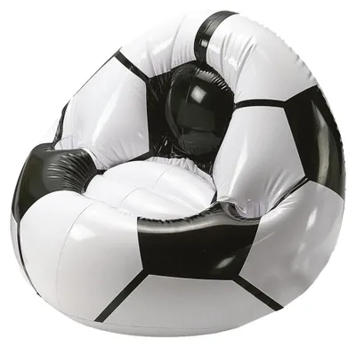 Produktbild von Aufblasbarer Fußballsessel "Big" weiß/schwarz weiß/schwarz