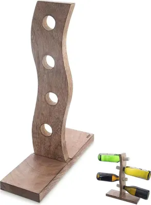 Produktbild von Weinregal aus Holz für 4 Flaschen MANGO 30,5x39,5 cm