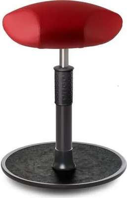 Produktbild von Sitz- Stehhocker Free Regular Triangel skai Kunstleder Rot schwarz /schwarz.