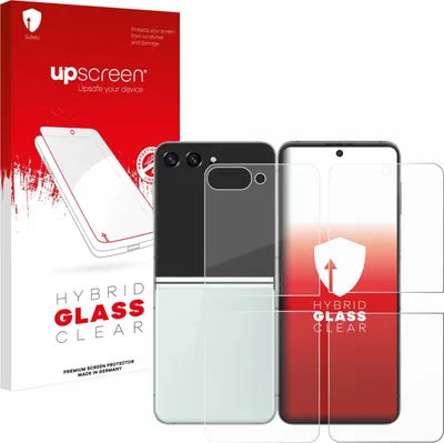 Produktbild von upscreen Schutzglas für Samsung Galaxy Z Flip 5 (Display+Rückseite) Schutzfolie Panzer Folie Glas Display Schutz klar