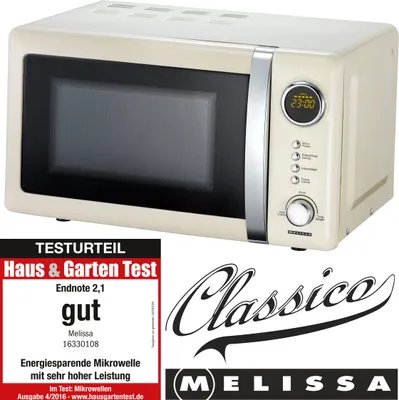 Obrázek produktu pro Melissa 16330108 CLASSICO Retro 20 l mikrovlnná trouba krémová