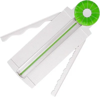 Produktbild von Famanu Papierschneider 12-in-1 - Weiß/Grün