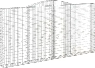Obrázek produktu pro vidaXL Gabion s vysokým obloukem 400x30x200/220 cm Pozinkované železo