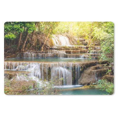 Produktbild von MuchoWow® Mauspad Mousepad Sonne - Wasserfall - Landschaft 27x18 cm - Mousepads - Maus Mat - Pad - Mausunterlage - Büroartikel - Desk Matten