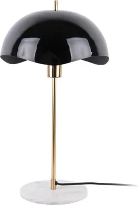 Produktbild von Leitmotiv - Tischleuchte Waved Dome - Schwarz - 30x30x56cm Tischlampe - Nachttischlampe, Wohnzimmer, Schlafzimmer