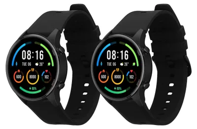 Produktbild von kwmobile 2x Uhrenarmband für Xiaomi Mi Watch Color Sport / S1 Active Armband - Fitnesstracker Band Set aus TPU Silikon - Ersatzarmband Smartwatch -