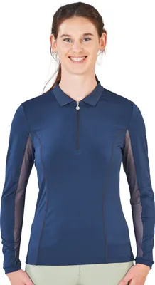 Produktbild von BUSSE Poloshirt Damen Langarm Erin Tech FS 2022 Grau L