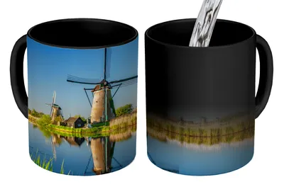 Obrázok produktu pre KitchenYeah® Magický hrnček Magický hrnček Magický mlyn - Jar - Holandsko 350 ml hrnček na zmenu farby nápad na darček - magický hrnček - fotohrnček - keramické hrnčeky - obrázky - hrnček na kávu - nápoj