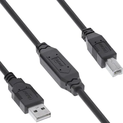 Zdjęcie produktu dla InLine 34516A, 7,5 m, USB A, Mini-USB B, USB 2.0, 0,48 Gbit/s, Czarny