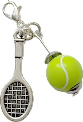 Produktbild von Tennisschläger und Tennisball Charm Anhänger Miniblings Tennis 2er