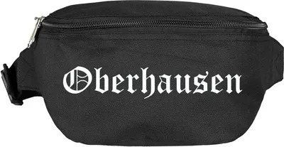 Produktbild von Oberhausen Bauchtasche - Altdeutsch bedruckt - Gürteltasche Hipbag Schwarz