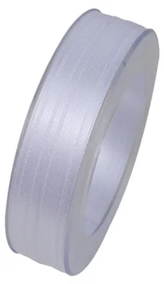 Zdjęcie produktu dla Goldina – podwójna satynowa taśma materiałowa, biała, 10 mm x 25 m, opakowanie 1 sztuka