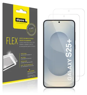 A product package for screen protectors is shown next to a smartphone displaying the product's screen protector.
