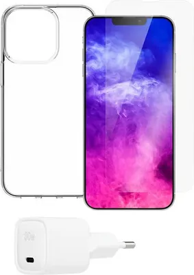 Zdjęcie produktu dla QDOS Starter Pack dla iPhone 13 Pro Transparent