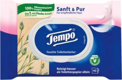 Produktbild von Tempo Sanft & Pure Parfümfreien, Weiß, Toilette