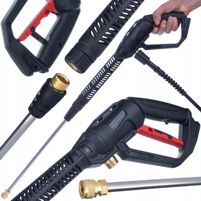 Produktbild von Rosfix Pro Clean Gun PCG1 Hochdruckreinigerpistole mit Zubehör + Rosfix 1000 ml Schaumer für Hochdruckreiniger + Set mit 5 Schnellkupplungsdüsen
