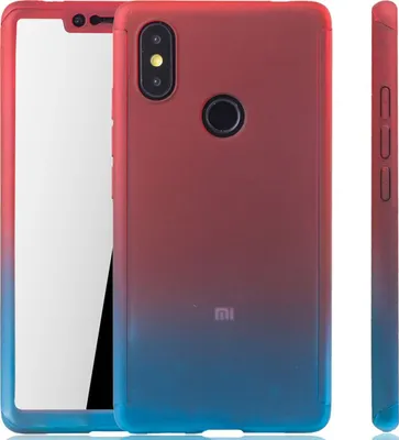 Immagine prodotto di Custodia protettiva per smartphone Xiaomi Mi 8 SE, cover completa, protezione per lo schermo a 360 gradi, colore blu