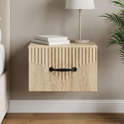 Image de vidaXL Table de chevet murale en chêne Sonoma 34,5 x 33 x 20 cm
