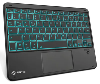 Produktbild von Kabellose Bluetooth Tastatur mit Touchpad Beleuchtet Schwarz