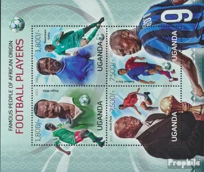 Produktbild von Briefmarken Uganda 2013 Mi 3090-3093 Kleinbogen (kompl.Ausg.) postfrisch Fußballspieler