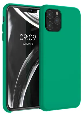 Produktbild von kwmobile Handyhülle für Apple iPhone 11 Pro Hülle - Case Silikon - Kabelloses Laden - Schutzhülle Cover in Smaragdgrün