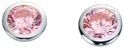 Produktbild von Miamar 01.1098P Damen Ohrstecker Silber Zirkonia rosa