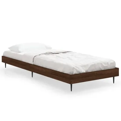 Image de vidaXL Cadre de lit sans matelas Chêne brun 75x190 cm Bois composite