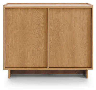 Produktbild von Masseno Kommode ZENITH 98 cm Sideboard mit 2 Türen für Wohnzimmer Schlafzimmer Modern 98x39x82 cm Braun