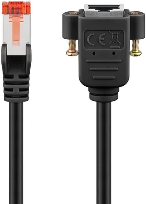 Image de Goobay 65637 câble réseau Noir 1 m Cat6 S/FTP (S-STP)