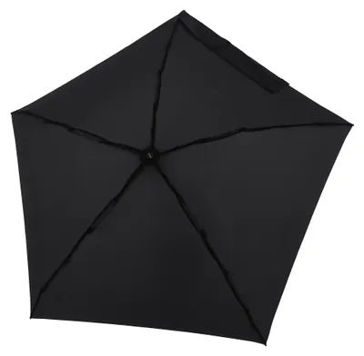 Productafbeelding van doppler zakparaplu paraplu Compact Nano Uni Solid Simply Black zwart