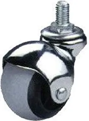 Produktbild von Möbelrolle 50mm Hartbodenrollen Möbelrad Rollfuß Gummi Gewinde M10x15 mm 2110