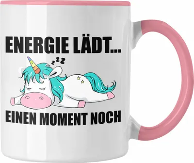 Produktbild von Trendation - Einhorn Tasse mit Spruch Geschenk Arbeitskollege Kollege Kaffeetasse Frauen (Rosa)