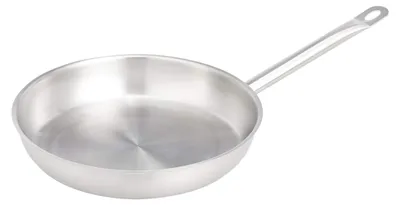 Image de A. Poêle antiadhésive, en acier inoxydable avec revêtement en aluminium, 28 cm, couleur argent